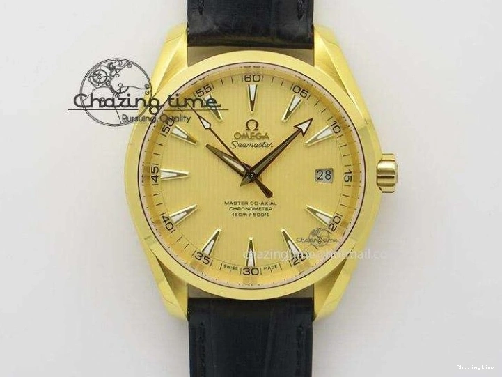 0429 UrbanChic De Ville YG MKF 1:1 Best Edition Silver Dial YG Markers on Black Leather Strap MIYOTA 9015 V 8048